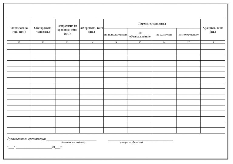 Под 10 книга учета отходов образец заполнения
